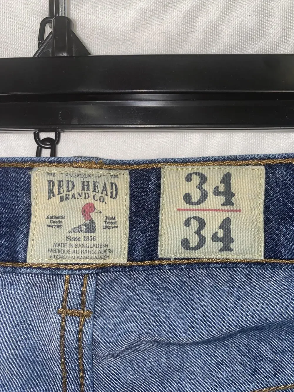 Red Head Brand Co Jeans Mens 34x30 Blue Regular Fit Straight Stretch Denim Pants